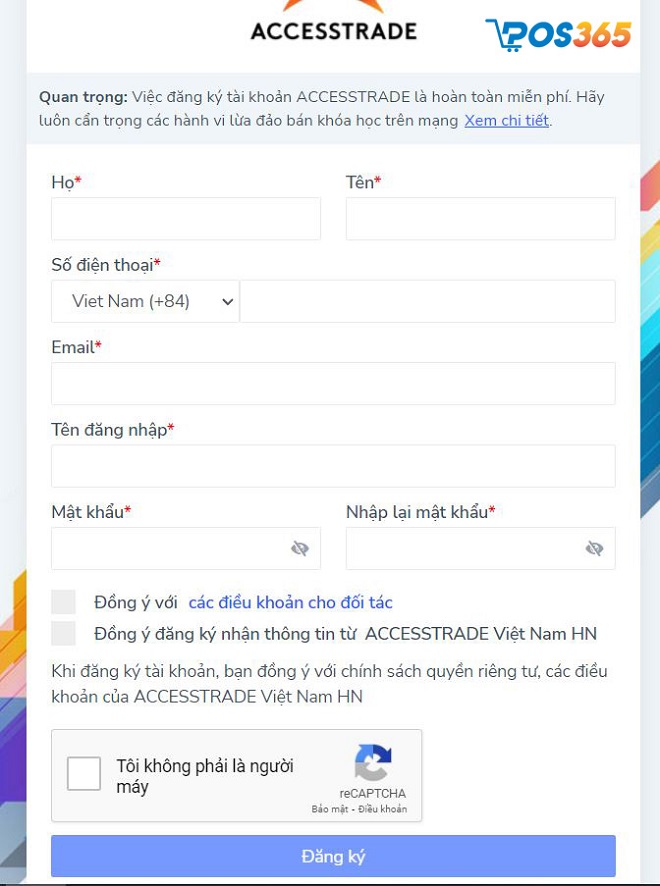 Cách đăng ký Accesstrade