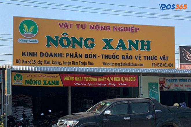 bảng hiệu cửa h&agrave;ng vật tư n&ocirc;ng nghiệp