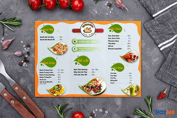 N&ecirc;n tạo bao nhi&ecirc;u menu đồ ăn vặt đẹp?