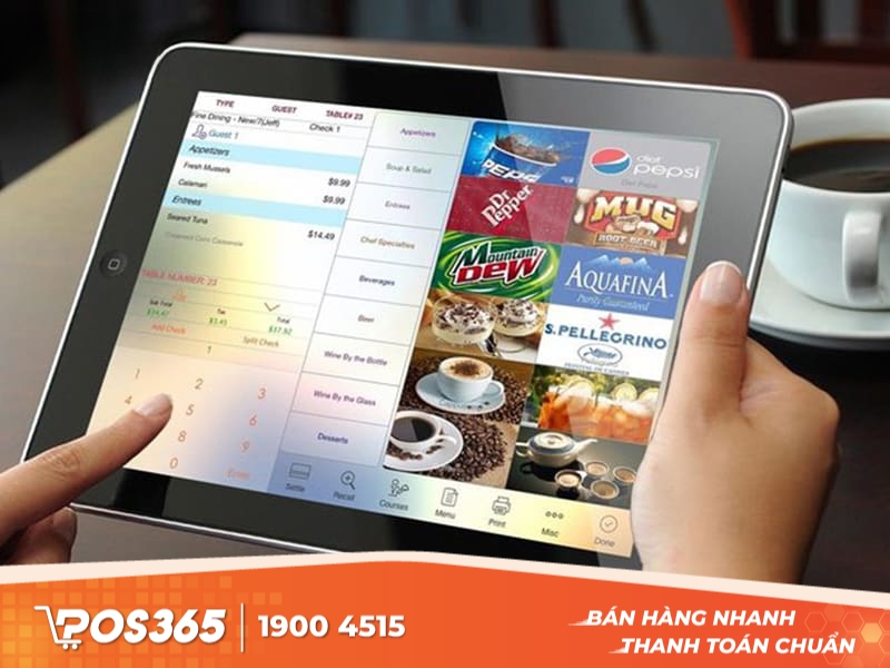 Menu điện tử tr&ecirc;n m&aacute;y t&iacute;nh bảng