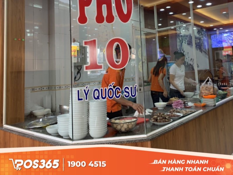 Quầy bán phở 1m6 hình chữ L