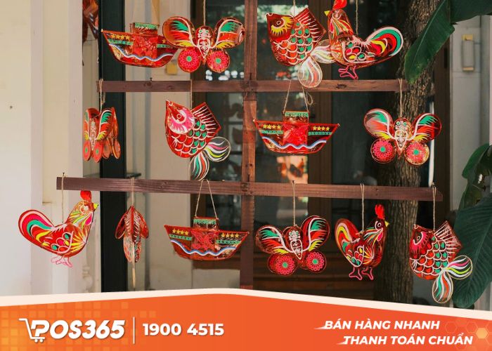 Trang trí trung thu quán cafe bằng lồng đèn
