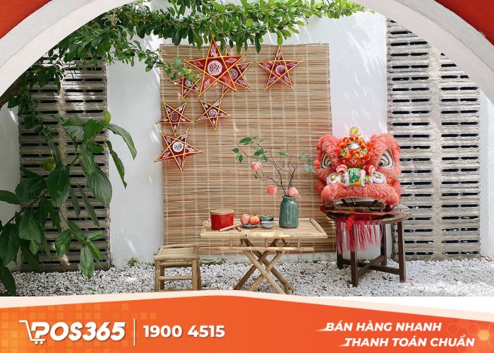 Trang trí Trung thu bằng các vật dụng mây tre đan
