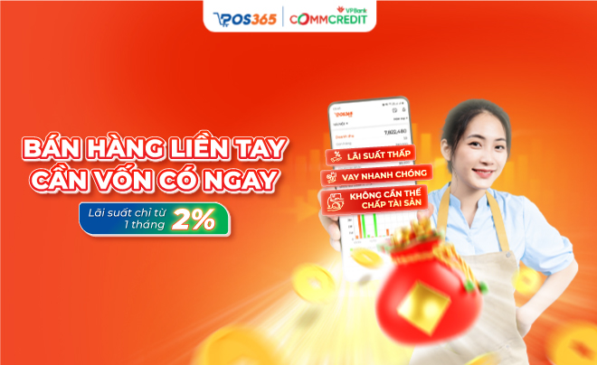 POS365 chính thức hợp tác với VPBank - Vay vốn dễ dàng với lãi suất chỉ từ 2%/tháng