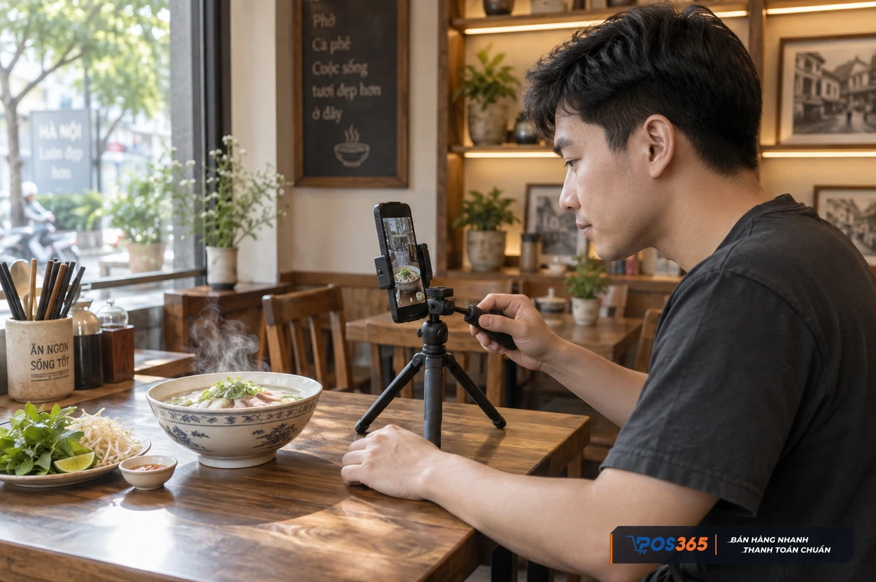 Quay video dọc giới thiệu món ăn cho Facebook Reels