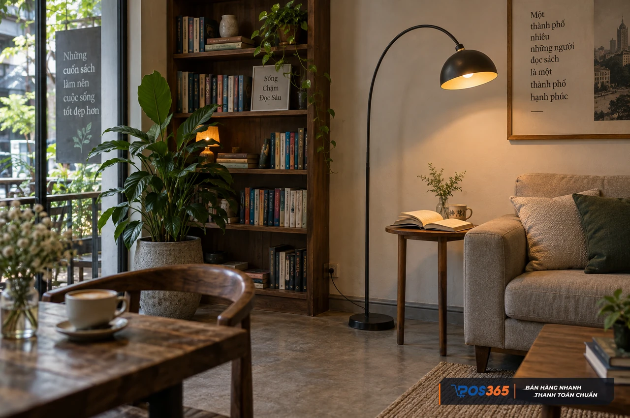 Đ&egrave;n c&acirc;y cho g&oacute;c đọc s&aacute;ch v&agrave; sofa qu&aacute;n cafe