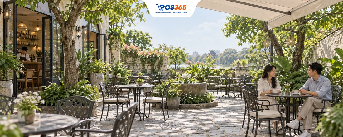 Hướng dẫn cách trang trí quán Cafe ngoài trời đẹp ấn tượng