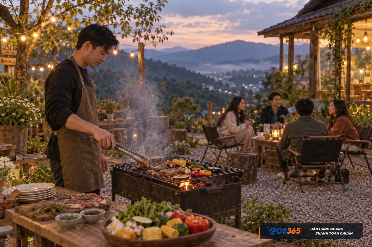 Dịch vụ BBQ s&acirc;n vườn tại homestay Đ&agrave; Lạt