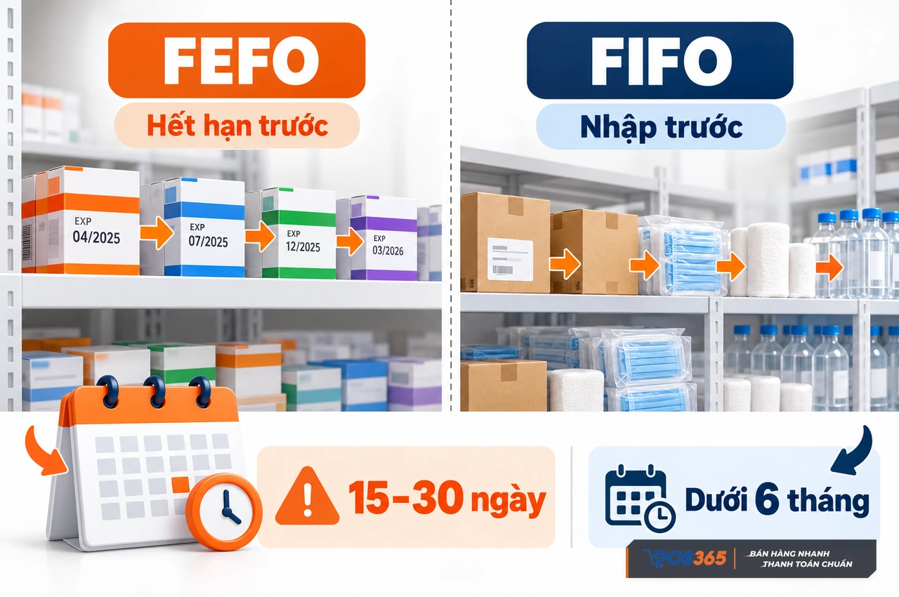 Quản lý kho thuốc theo nguyên tắc FEFO và FIFO