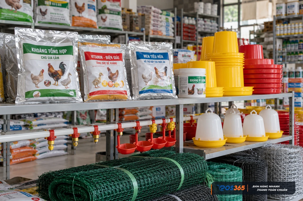 Bán kèm dụng cụ và vật tư chăn nuôi
