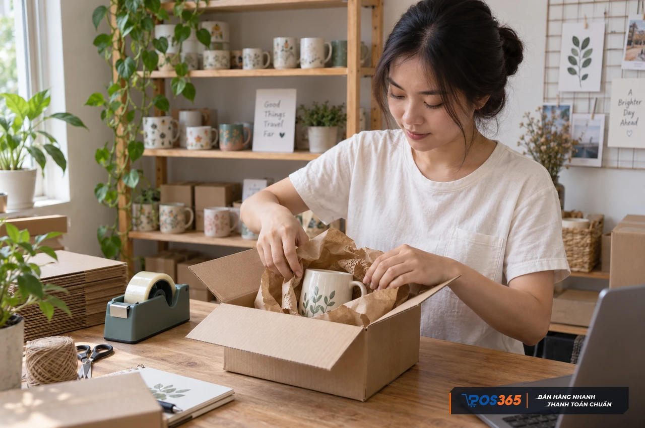 Chuẩn bị đơn hàng đầu tiên cho shop nhỏ