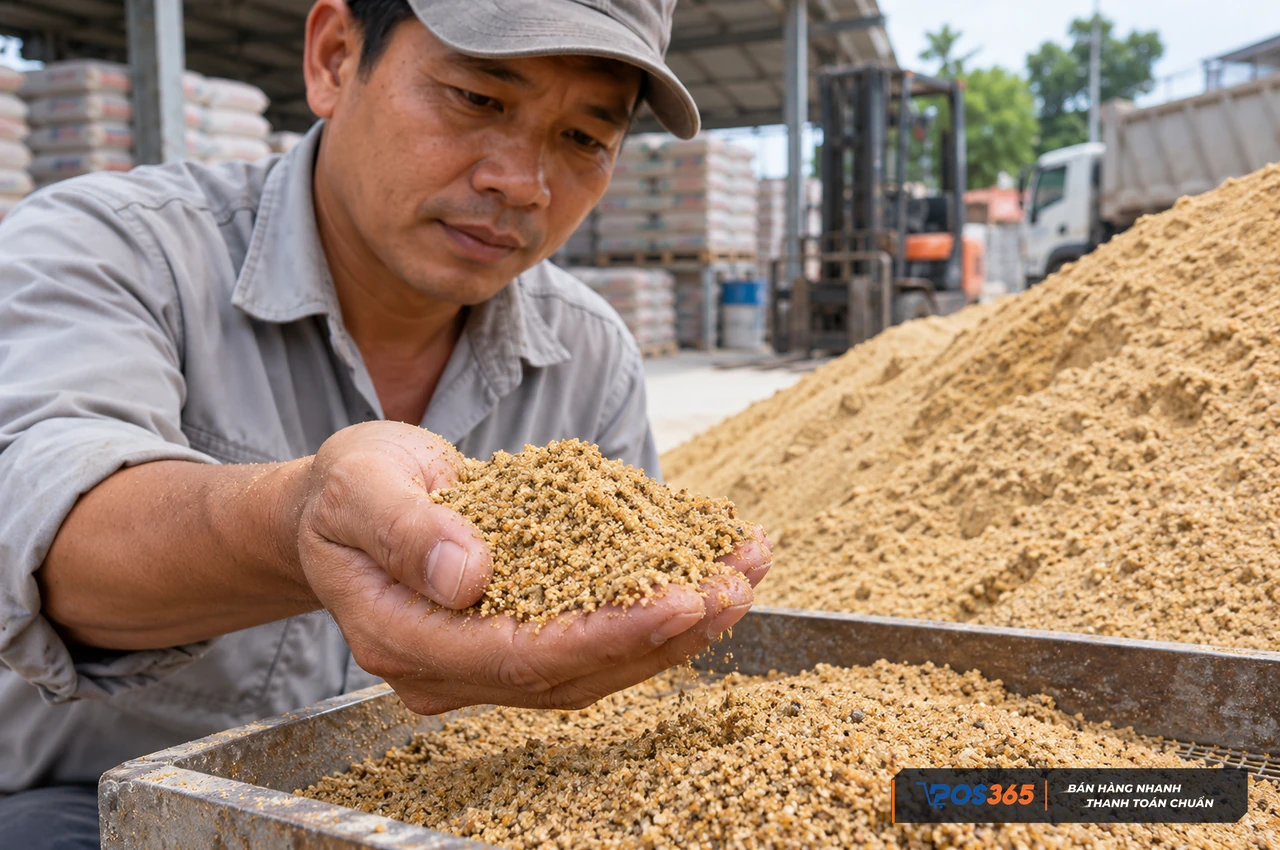 Kiểm tra cát vàng dùng cho bê tông