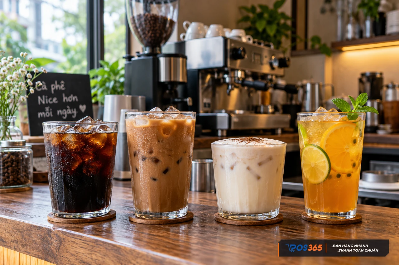 Menu tinh gọn cho qu&aacute;n cafe vốn 200 triệu