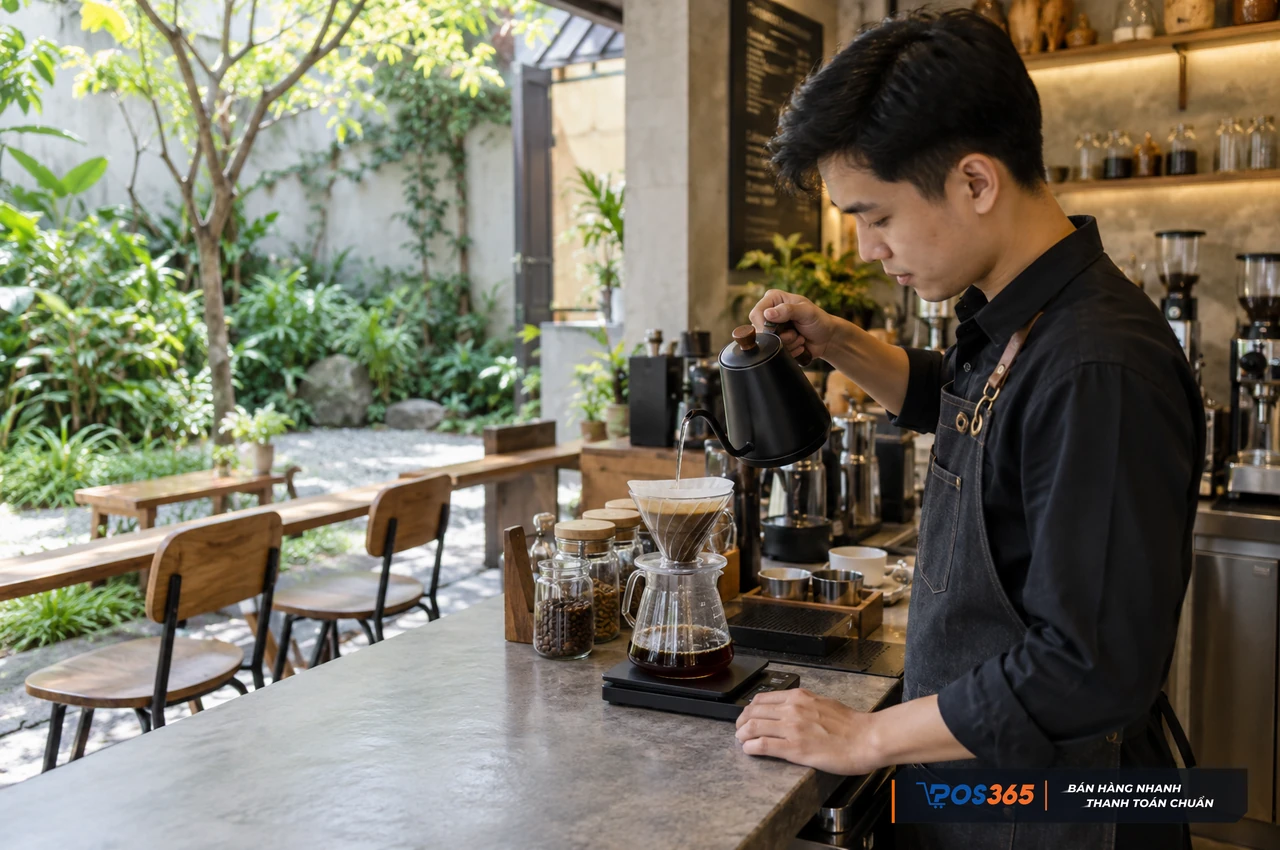 Specialty Coffee kết hợp khoảng sân vườn nhỏ