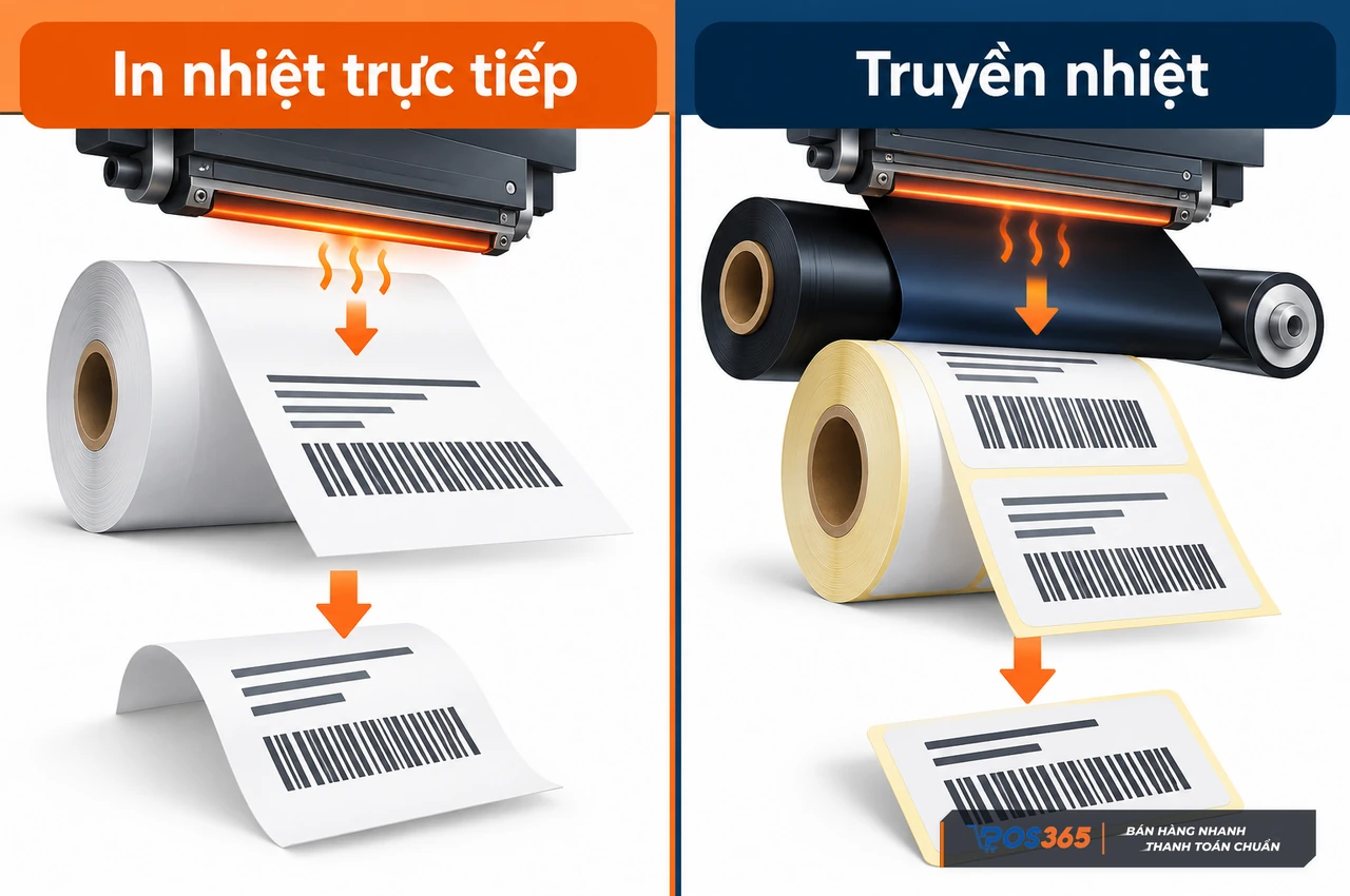 So s&aacute;nh in nhiệt trực tiếp v&agrave; truyền nhiệt