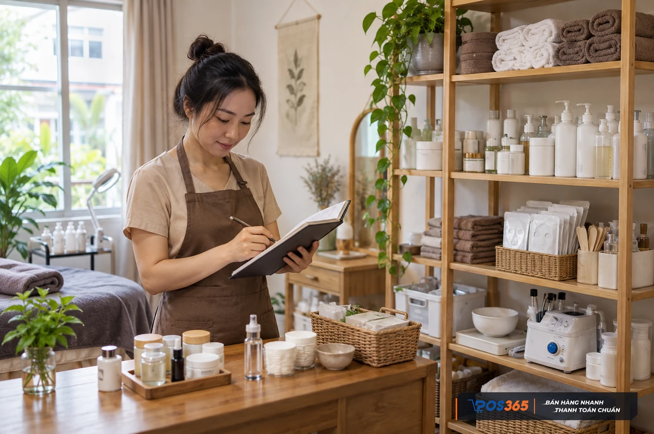 Chi phí mỹ phẩm cabin và vật tư tiêu hao ban đầu (20 - 25
