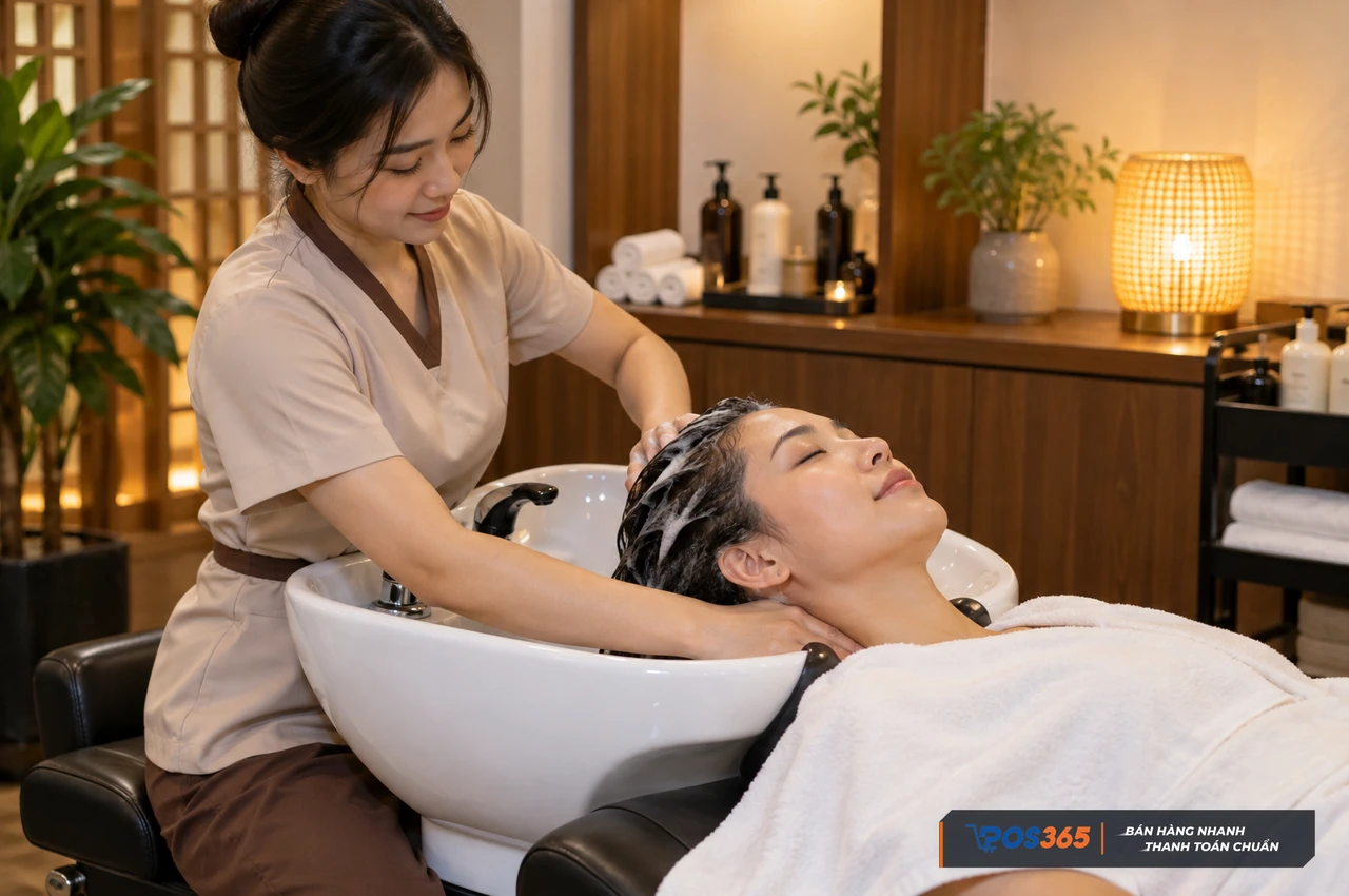 Dịch vụ gội đầu dưỡng sinh kết hợp massage cổ vai gáy