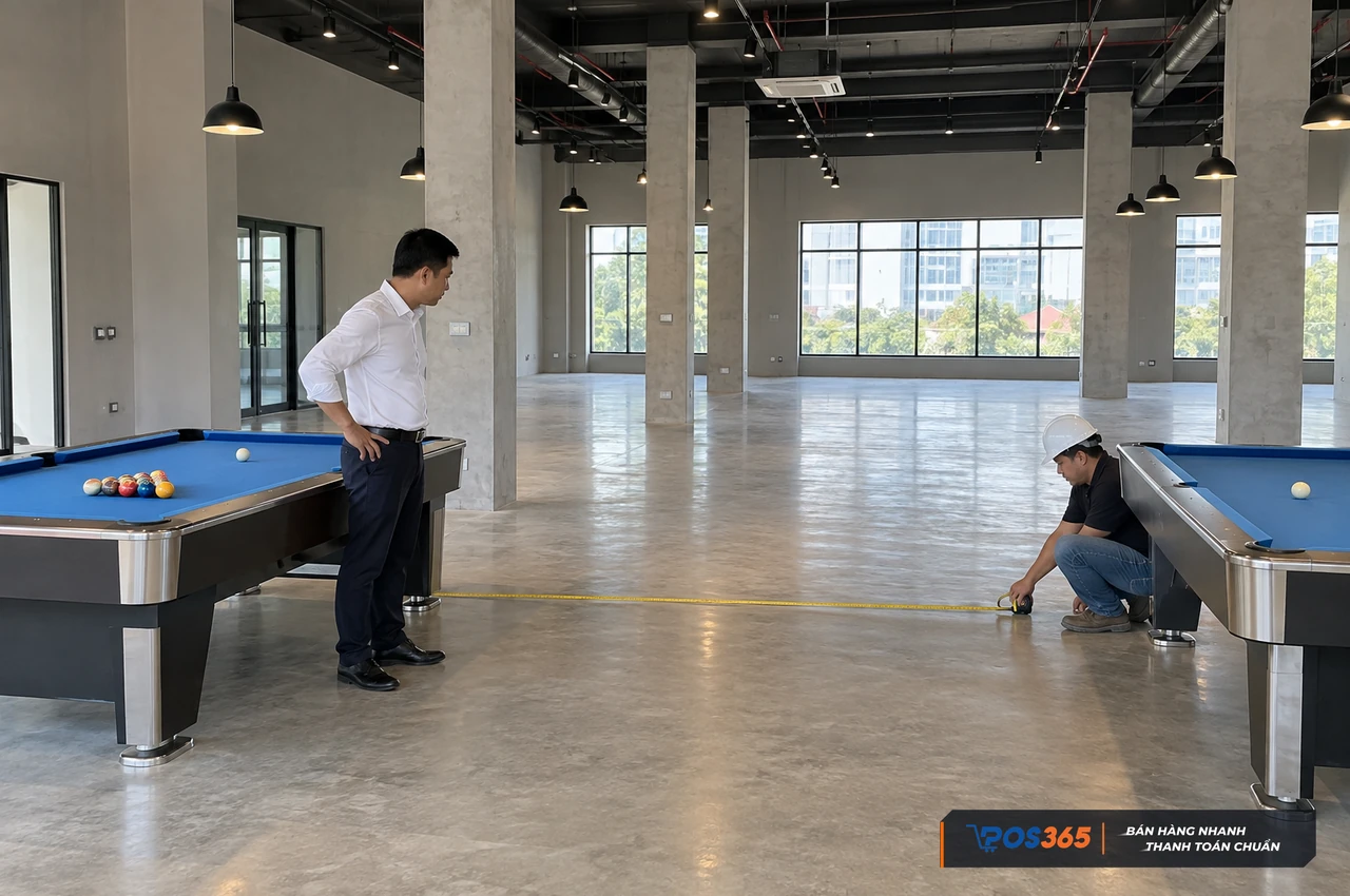 Ti&ecirc;u chuẩn kỹ thuật bắt buộc khi khảo s&aacute;t mặt bằng bida