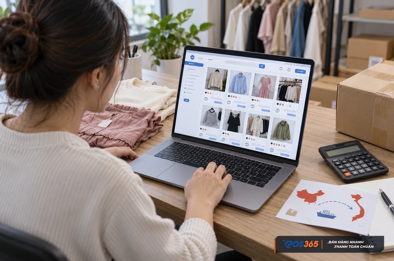 Nhập sỉ quần áo qua sàn Trung Quốc
