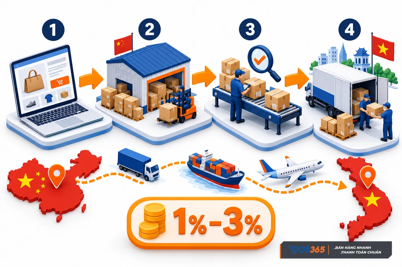 Dịch vụ mua hộ vận chuyển Trung Việt
