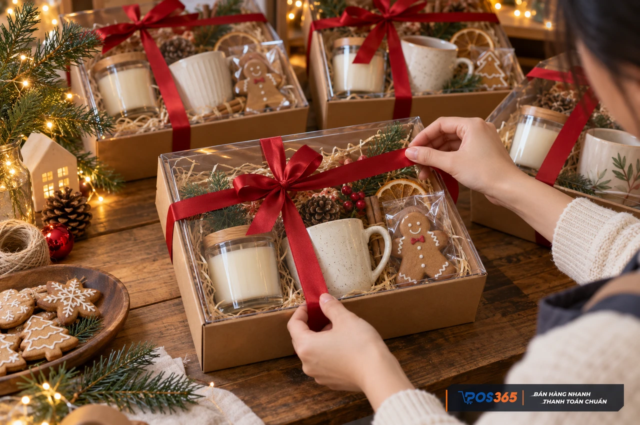 Set qu&agrave; Noel đ&oacute;ng g&oacute;i sẵn