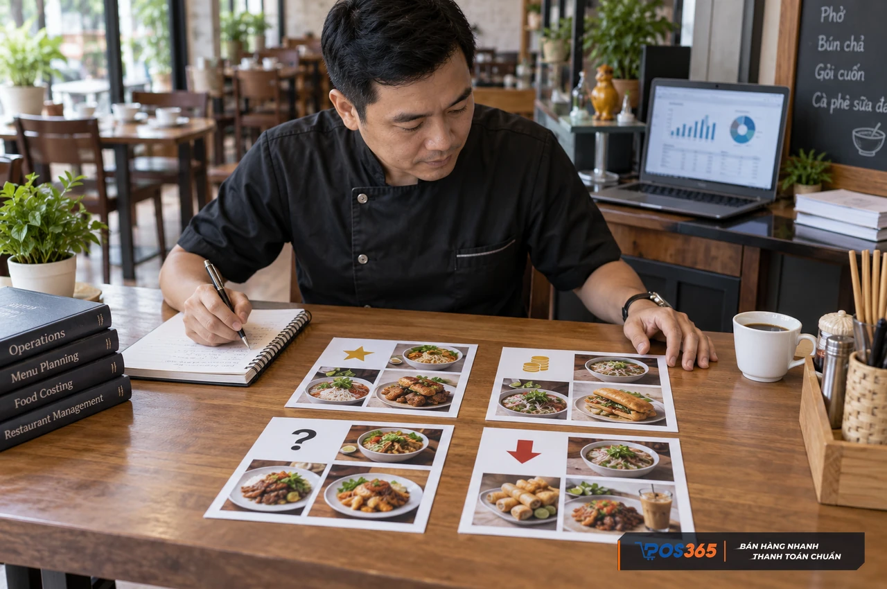 Phân tích món ăn để tối ưu thực đơn nhà hàng