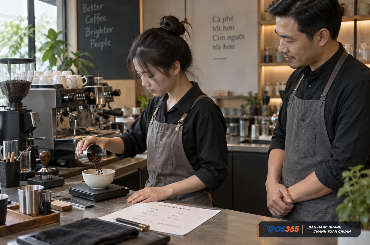 Chuẩn hóa công thức và dịch vụ chuỗi cafe
