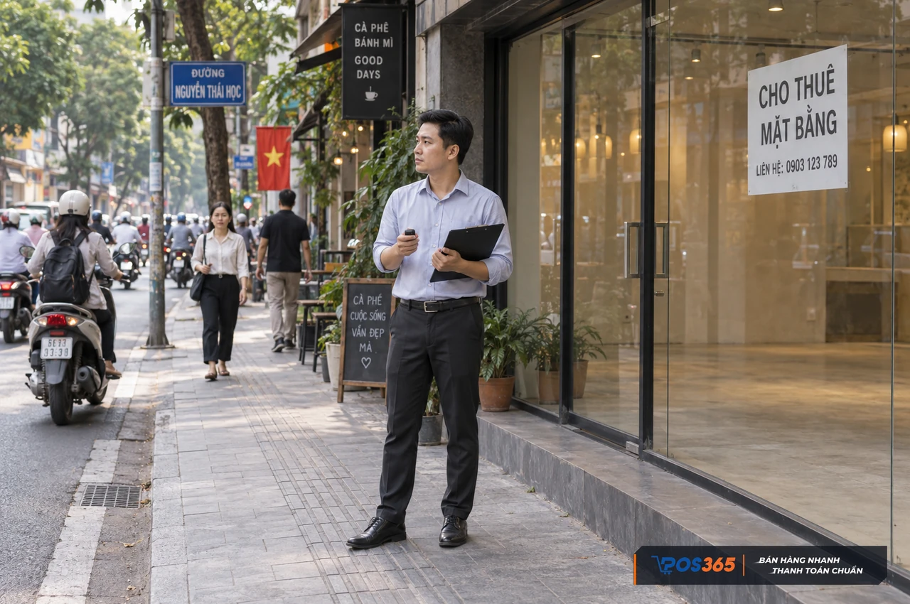 Khảo sát lưu lượng khách tại điểm bán mới