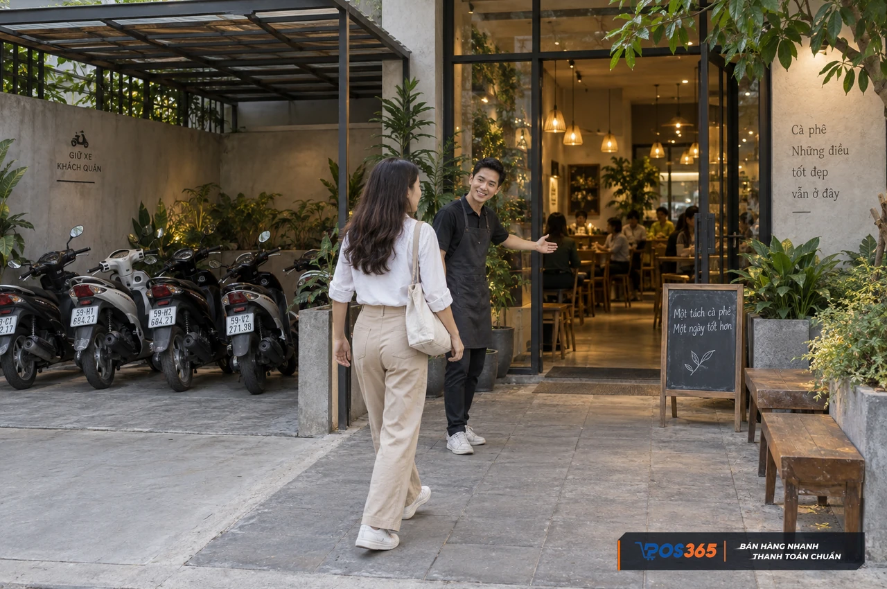 Bố trí chỗ đỗ xe thuận tiện và lối đi thông thoáng
