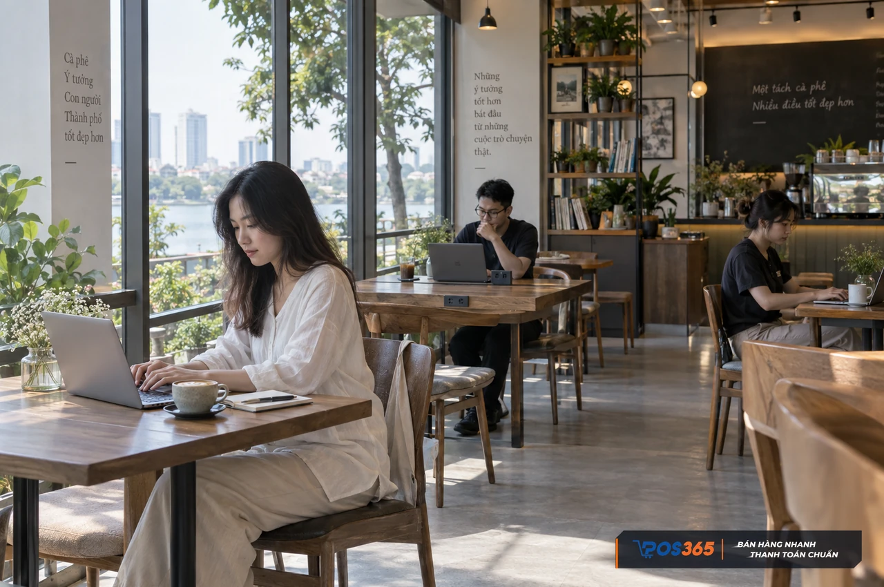 Mặt bằng thoáng sáng phù hợp quán cafe làm việc