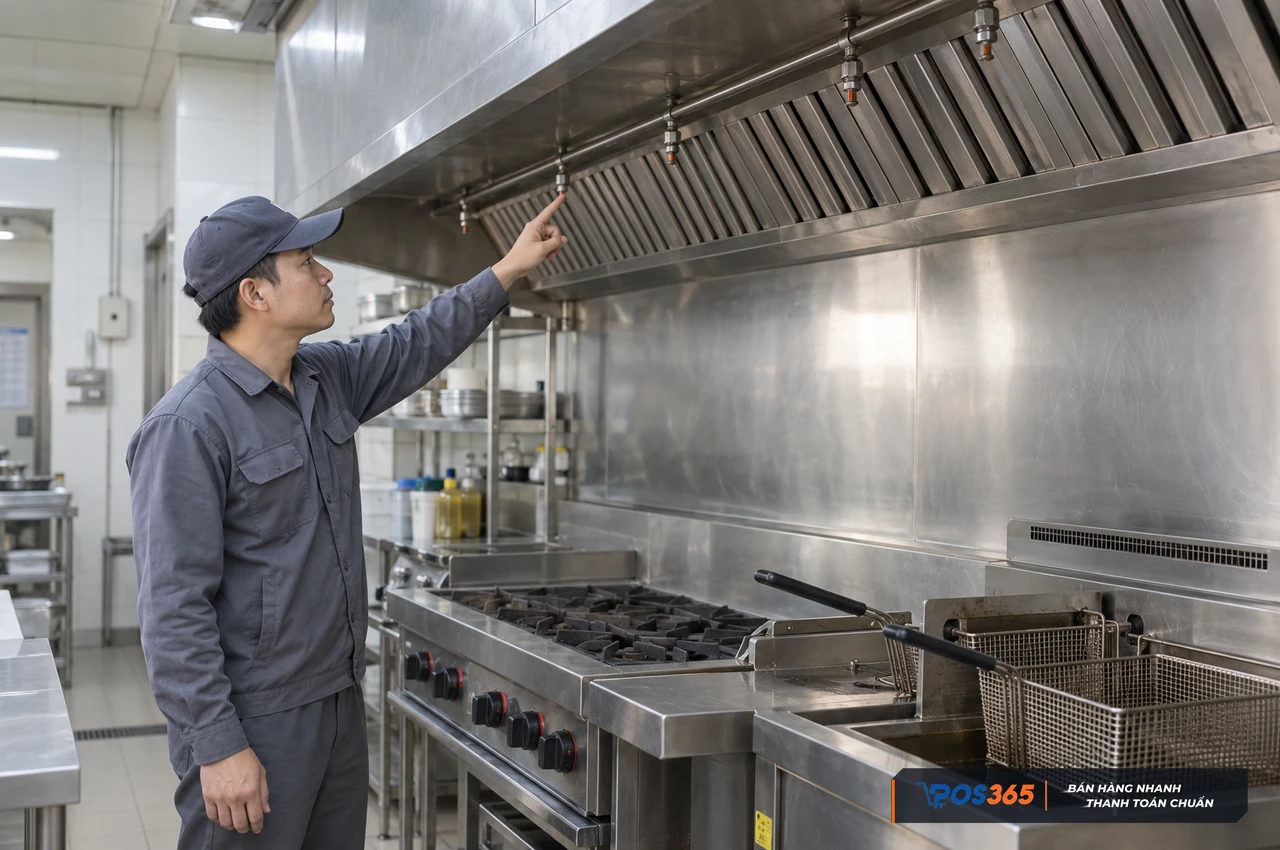 Kiểm tra hệ thống chữa cháy tại khu bếp nóng