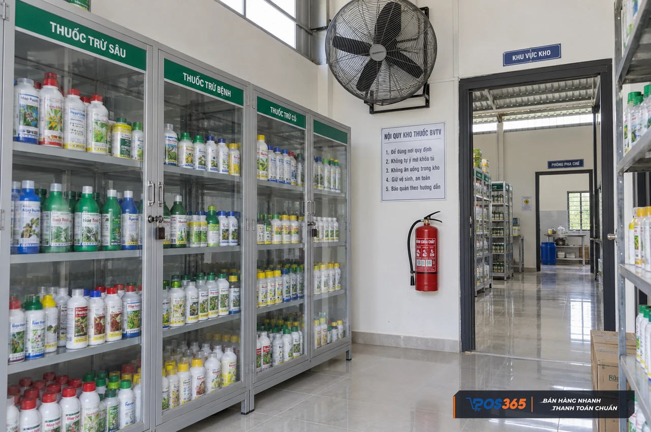 Bố trí khu kinh doanh thuốc bảo vệ thực vật an toàn