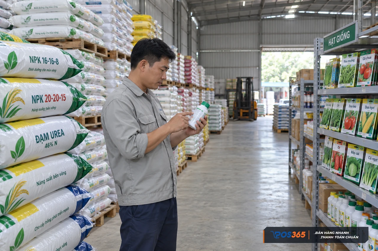 Sắp xếp kho và kiểm soát hạn dùng vật tư nông nghiệp