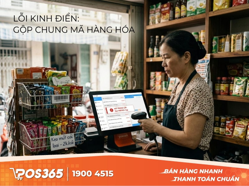 Gộp chung mã hàng hóa (Lỗi kinh điển của tạp hóa)
