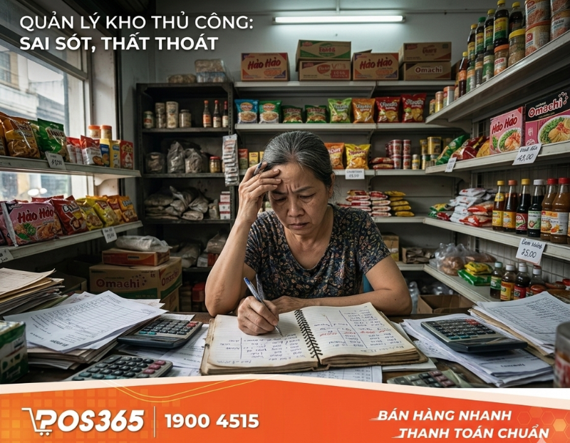 Những rủi ro khi quản lý kho tạp hóa thủ công