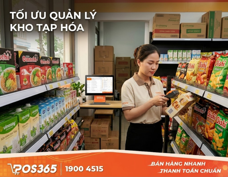 Ứng dụng POS365 vào quản lý kho tạp hóa