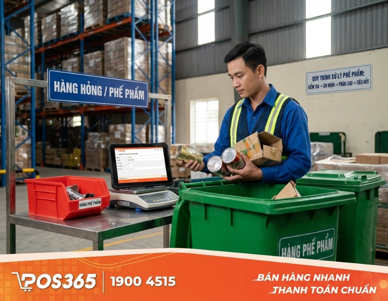Cách xử lý nguyên liệu hư hỏng, phế phẩm trong kho tránh lệch số