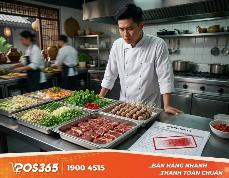 Khách bom bàn khiến nhà hàng lãng phí nguyên vật liệu