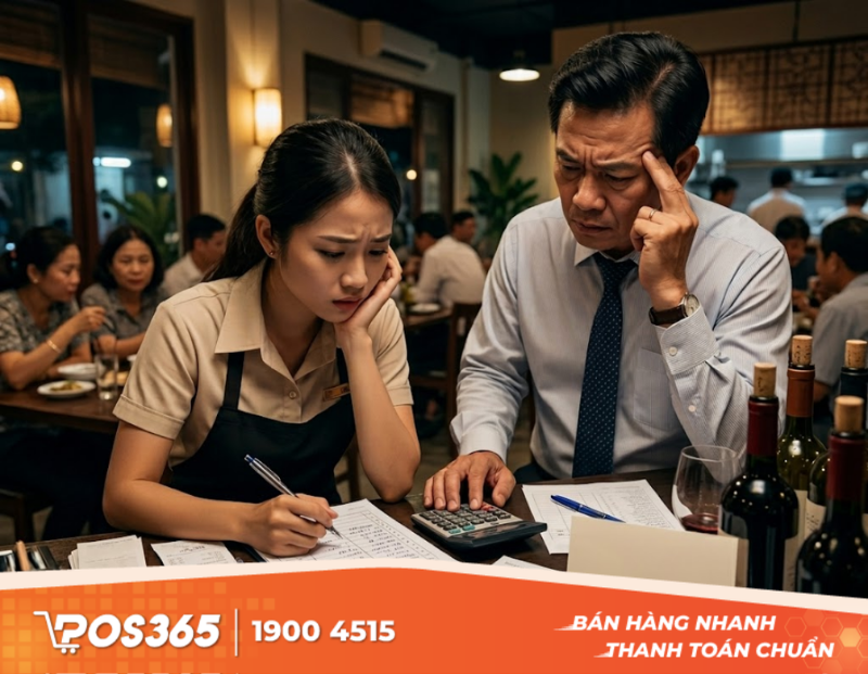 Nỗi khổ của thu ng&acirc;n v&agrave; quản l&yacute; khi cộng ph&iacute; Corkage bằng tay