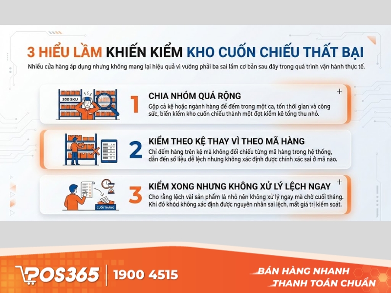 3 hiểu lầm khiến kiểm kho cuốn chiếu thất bại