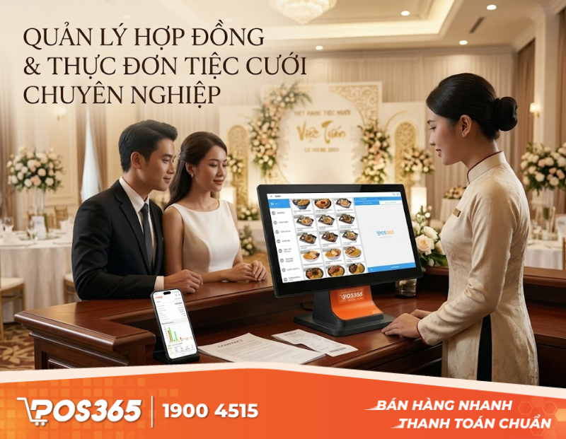 Phần mềm quản lý nhà hàng tiệc cưới: xử lý hợp đồng, tiền cọc & thực đơn