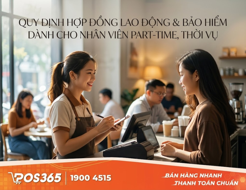 Quy định về hợp đồng lao động và bảo hiểm cho nhân viên thời vụ, part-time