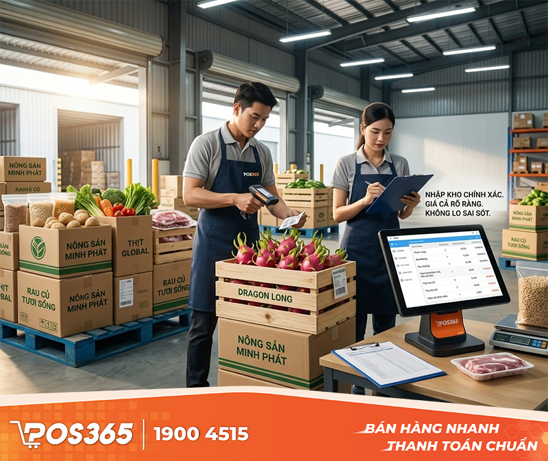 Quy trình nhập kho thực phẩm từ nhiều nhà cung cấp không lo sai sót giá