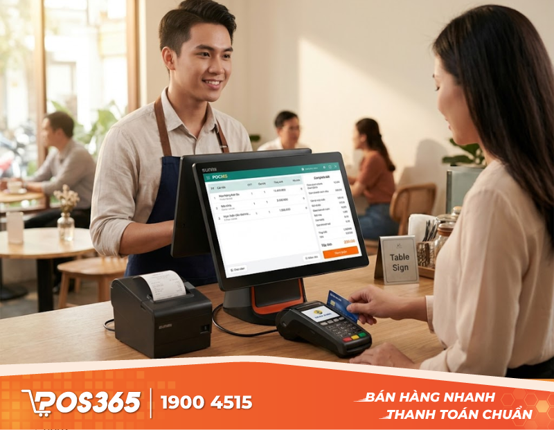 Tích hợp máy quẹt thẻ POS ngân hàng vào hệ thống tính tiền