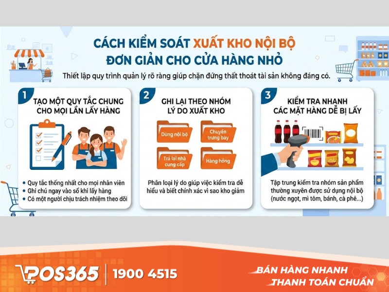 C&aacute;ch kiểm so&aacute;t xuất kho nội bộ đơn giản cho cửa h&agrave;ng nhỏ