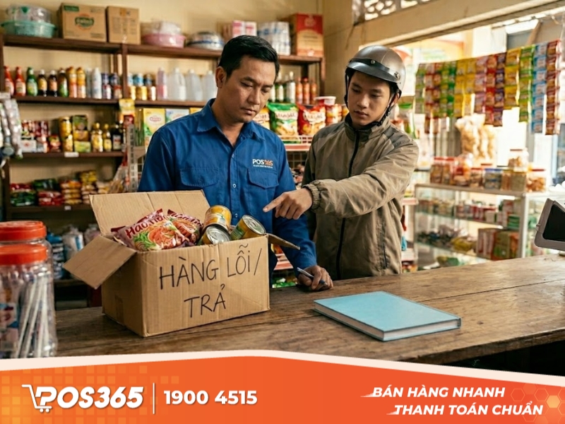 Trả h&agrave;ng lỗi nhưng kh&ocirc;ng ghi nhận xuất kho