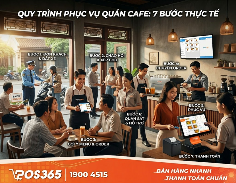 7 bước quy trình phục vụ khách chuẩn từ lúc dắt xe đến lúc thanh toán