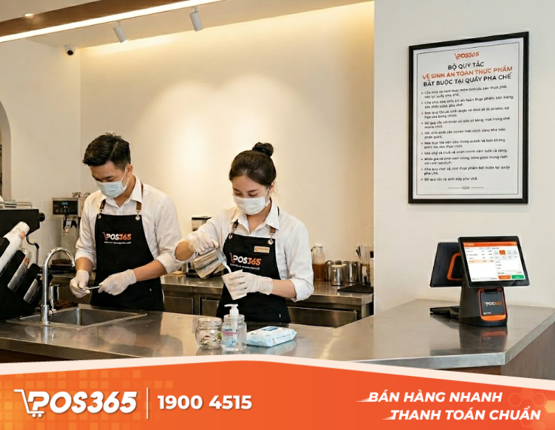 Bộ quy tắc vệ sinh an toàn thực phẩm bắt buộc tại khu vực quầy pha chế