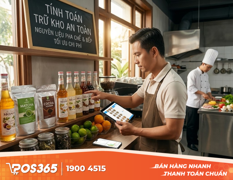Cách tính lượng trữ kho an toàn cho nguyên liệu pha chế và bếp