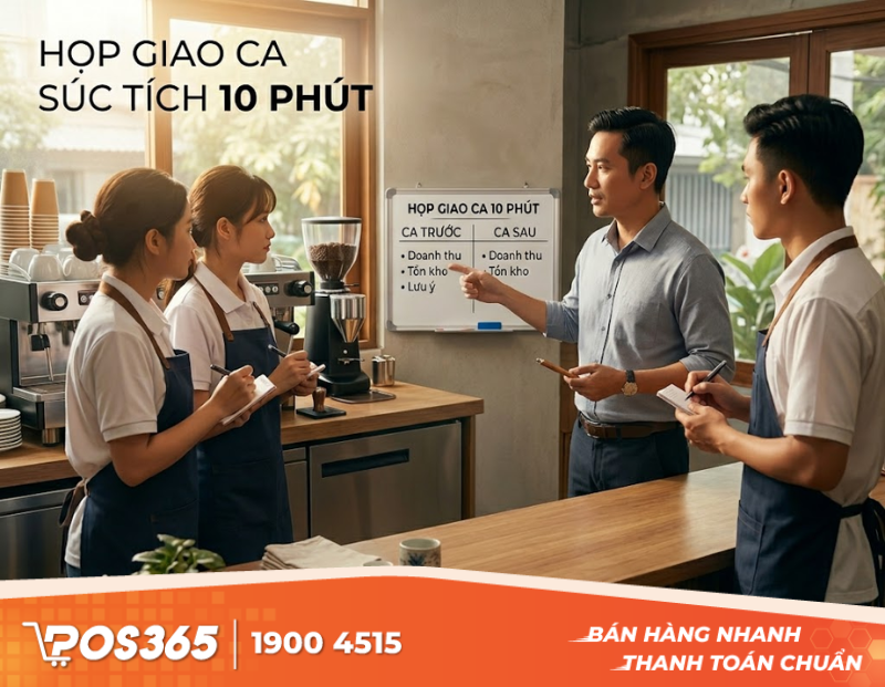 Cách tổ chức buổi họp giao ca quán cafe hiệu quả, súc tích trong 10 phút